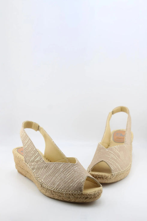 Salvi Calzados Woven Slingback Espadrille Wedge Sandals